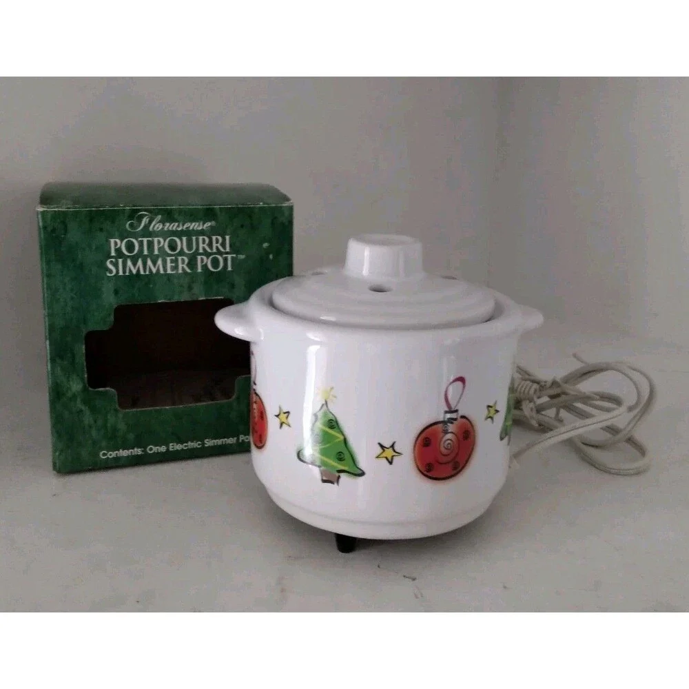 Vintage Florasense Electric Potpourri Simmer Pot Christmas Holiday Tree Ornament